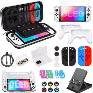 Kit de protection 32 <span class=keywords><strong>en</strong></span> 1 pour Nintendo Switch 2 Console, comprenant un sac à main, des poignées de joystick, une coque de protection, un étui <span class=keywords><strong>en</strong></span> silicone - Product Image 1