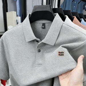 Camiseta de Golf de Manga Corta para Hombre, Personalizada con Logotipo Bordado, Anti-Pilling, de Alta Calidad, Lisa, Transpirable, Sin Costuras, de Spandex y Algodón - Product Image 2