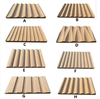 Panneau mural souple en contreplaqué gaufré Feuilles de MDF/HDF nervurées 3D courbées et flexibles pour la décoration intérieure