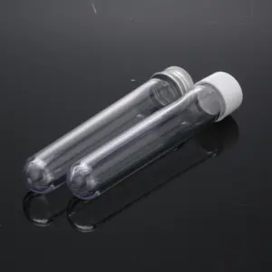 Botol Plastik Kemasan Transparan Pet, 25Ml Tabung Uji Bening Botol Kosong Tabung Penyimpanan Isi Ulang