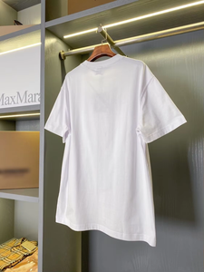 T-shirt <span class=keywords><strong>a</strong></span> <span class=keywords><strong>maniche</strong></span> <span class=keywords><strong>corte</strong></span> casual in puro cotone con lettera BBR in silicone 3D di alta qualità, vestibilità ampia - Product Image 4