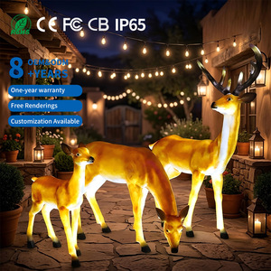 LED Simulation FRP Cerf Sika IP65 Décoration extérieure du festival de <span class=keywords><strong>Noël</strong></span> pour rue Jardin Paysage pour lumière Renne Affichage - Product Image 1