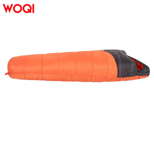 Saco de Dormir Woqi Tipo Momia, 95% Plumón, para Clima Frío, Camping al Aire Libre, Resistente al Viento, Color Naranja, Talla Adulto - Product Image 5