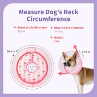 Collier de récupération gonflable pour chiens de grande et moyenne taille après chirurgie, collier doux en forme de donut réglable pour animaux de compagnie