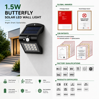 Lampe murale solaire brevetée IP65 étanche pour la sécurité extérieure et les projets de clôtures de jardin, de patios et de paysagisme