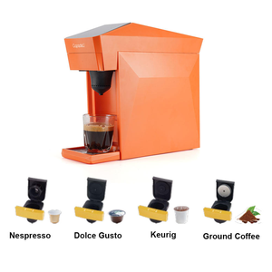 Machine à café expresso semi-automatique, pompe 19 bars, chauffage rapide NTC, acier inoxydable, portable, électrique, 4 en 1, capsule, réservoir de 800 ml - Product Image 1