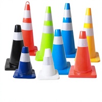 Conos de Tráfico Reflectantes de PVC Modelo A037 - Barreras de Seguridad para Advertencia de Tráfico y Bloqueo de Carreteras, Postes de Prohibición de Estacionamiento, Hechos en China Continental
