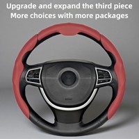 Couvre-volant de voiture en cuir Nappa simple toutes saisons Style sportif Accessoires pour modèles Cayenne