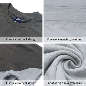 Green Dimple Custom Logo Colorblock Tshirt Cut And Sew Pullover Cotton T <strong>shirt</strong> Oversized <strong>Patchwork</strong> Two Tone T <strong>shirt</strong> Men - Product Image 4