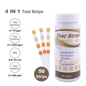 <span class=keywords><strong>Tiras</strong></span> de prueba de PH 4 en 1 <span class=keywords><strong>Tiras</strong></span> de prueba Medición de bromo de <span class=keywords><strong>cloro</strong></span> libre Piscina de ácido alcalino SPA - Product Image 2