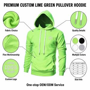 Fluorescent Vert Blanc À Capuche Impression Personnalisée Pull Streetwear 250gsm Hommes Hoodies Sweatshirts Gym Club À Capuche - Product Image 2