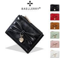 Dompet Pendek Wanita BAELLERRY Model Pita, Dompet Manis dan Lembut, Dompet Portabel Zero Wallet