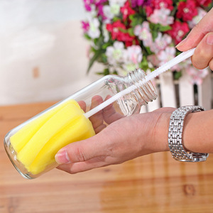 Bottle <b>brush</b>, long bottle <b>brush</b>, long-handled cup <b>brush</b>, kitchen <b>brush</b>, glass <b>cleaning</b> <b>brush</b>, cup sponge <b>brush</b>, no packaging. - Product Image 2
