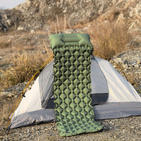 Matelas de couchage gonflable léger avec oreiller et pompe, revêtement TPU imperméable, tapis de camping pour la randonnée, matelas de couchage d'extérieur