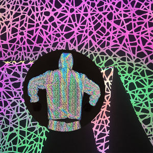 Youguang Tùy Chỉnh Đầy Đủ Cầu Vồng Màu Phản Chiếu Cao In Ấn Vải Màu Phản Quang Polyester/TC Chất Liệu Vải - Product Image 4