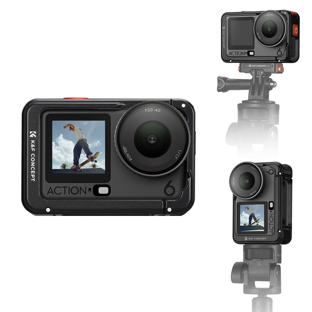 K&F Concept Action 6 Camera Cage for DJI Aluminum Alloy Full Coverage Double Open Double Buttons Protective Frame
