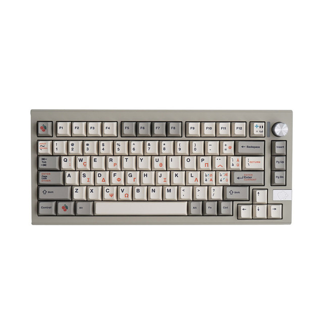 Greek Gray and White 133 Keys Retro 9009 Mechanical Keyboard Keycaps PBT Sublimation Cherry Profile