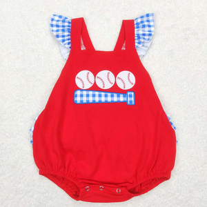 Ensemble décontracté brodé écologique pour enfants : haut rouge et short à carreaux assorti – Vêtements assortis pour frères et sœurs en gros - Product Image 4