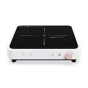 Cooktop portabel dengan layar, kompor induksi 2000W kualitas tinggi induksi hitam hob kompor induksi listrik tunggal