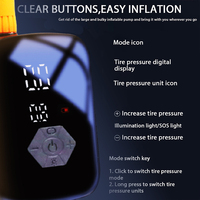 Pompa Tekanan Udara Ban Mobil Mini Portabel ABS Otomatis dengan Layar Digital LED Monitor Tekanan Ban Inflator Nirkabel