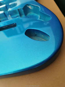 <span class=keywords><strong>Kit</strong></span> de <span class=keywords><strong>Guitarra</strong></span> <span class=keywords><strong>Eléctrica</strong></span> DIY con Cuerpo de <span class=keywords><strong>Guitarra</strong></span> <span class=keywords><strong>Eléctrica</strong></span> de Madera Maciza en Acabado Brillante Azul - Product Image 4