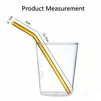 Pailles à boire réutilisables en verre borosilicate transparent, certifiées Lfgb, pour cocktails et jus