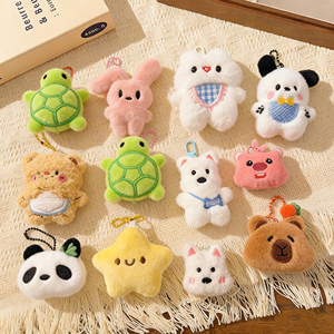 Porte-clés en peluche personnalisé sur mesure, fabricant de personnages en peluche, prix abordable, mini porte-clés promotionnel en peluche mignon en forme d'animal - Product Image 1