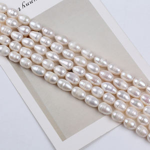 7-8mm ורוד סגול לבן אורז מים מתוקים פרל קווצות למכירה - Product Image 2