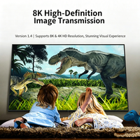 Hoge kwaliteit DP Ver 1.4 8K 60Hz nylon gevlochten aluminium mannelijke dubbelzijdige kabel voor gamingmonitor, laptop, tv, projector
