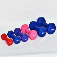 Nouvel arrivage : Ensemble d'haltères hexagonales colorées en vinyle, 1-10 kg, antidérapantes, pour fitness et musculation à domicile