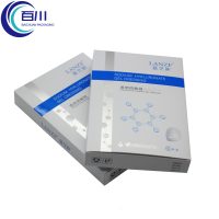 Caja de Embalaje Cosmética Plegable Ecológica de Papel Plateado Premium para Mascarillas Faciales, Frascos de Maquillaje, Aceites Esenciales o Productos de Perfumería