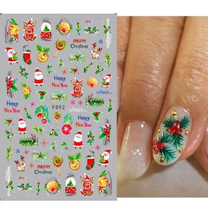 2023 NEWing Christmas Nail Sticker Penguin/ Santa/Deer Sliders Snowflakes Decal Tattoo F893 miglior adesivo per unghie di natale nel 2023 - Product Image 5