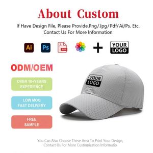 Casquette de baseball personnalisée pour hommes et femmes, séchage rapide, logo personnalisé, maille respirante, couleur unie, casquette snapback, casquettes de sport - Product Image 2
