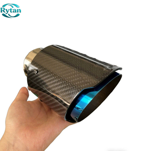 Puntas de <span class=keywords><strong>escape</strong></span> de fibra de carbono Rytan universales <span class=keywords><strong>para</strong></span> automóvil, acero inoxidable y punta de <span class=keywords><strong>escape</strong></span> de carbono brillante con interior azul <span class=keywords><strong>para</strong></span> <span class=keywords><strong>Akrapovic</strong></span> - Product Image 1