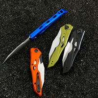 Couteau pliant de survie pour la chasse et le camping en plein air, poignée en aluminium multicolore 7650, lame 8cr13, 58-60HRC, outil de poche tactique EDC
