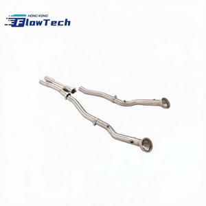 ท่อดาวน์ไปป์แบบไหลสูงพร้อมท่อ X-Pipe ผลิตจากสแตนเลส 304 สำหรับ Ferrari F12 6.3L V12 เพิ่มประสิทธิภาพ - Product Image 4