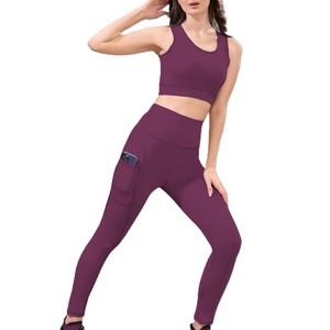 <b>Womens</b> Yoga Set Two Piece Stretch Sports Bra High Waist Leggings Fitness Workout Training Activewear <b>Clothing</b> Yoga Set Tw - Product Image 6