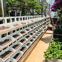 Pot de fleurs vertical en plastique à suspendre pour balcon, jardin, maison moderne, étagères de plantation 33
