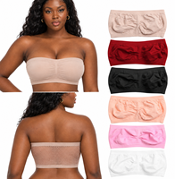 Soutien-gorge bandeau sans armatures push-up sexy pour femme, sans coutures, vente en gros, soutiens-gorge pour filles sans bonnets