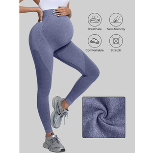 Leggings de Maternidad de Color Sólido, Cintura Alta Elástica, Ligeros, Transpirables, Casuales, con Soporte Abdominal, para <span class=keywords><strong>Yoga</strong></span>, Pilates y <span class=keywords><strong>Embarazo</strong></span> - Product Image 1