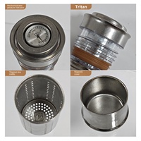 Nouvelle tasse thermos à joint magnétique en titane pur, design minimaliste moderne, portable, à double paroi sous vide, avec infuseur à thé, parfaite pour