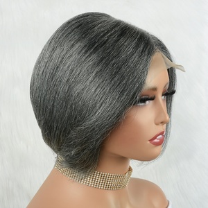 Cheveux humains bruts 4x4 dentelle Gary couleur Bob perruque cheveux humains vierges 4x4 dentelle courte 44 couleurs Bob perruques prêtes à expédier - Product Image 3