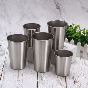 Se Aceptan Personalizaciones: Vaso de Acero Inoxidable 304 de Una Sola Capa con Borde Enrollado, Vaso Electrolítico para Cerveza, Vaso de Regalo para Oficina - Product Image 2