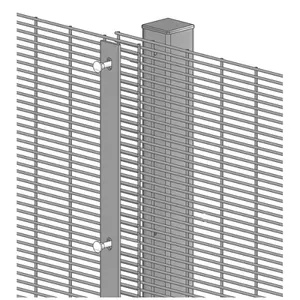 Alta prospettiva e alta sicurezza maglia fitta guardrail bordo aeroporto recinzione di sicurezza della prigione ferroviaria 358 Anti-salita recinzione perimetrale