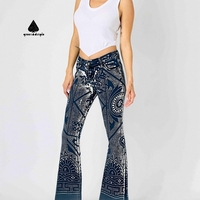 Fabricants de jeans : Conception personnalisée, imprimé floral, coupe slim, denim délavé, jeans stretch pour femme, vente en gros