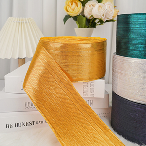 Pita Kain Vinyl Metalik Berkilau Warna Solid Eco-Polyester 75mm Desain Baru 2025 dengan Glitter 3 Inci untuk Ikat Rambut dan Pakaian - Product Image 5