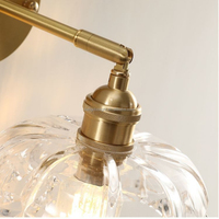 Applique Murale LED Moderne de Luxe en Verre et Cristal, en Fer, Culot E27, pour Chambre, Escalier, Salon, Décoration Intérieure - Garantie 3 Ans