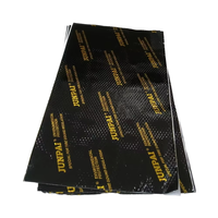 JUNAPAI Feuille d'insonorisation et plaque anti-vibration en caoutchouc butyle de 2 mm d'épaisseur pour utilisation à haute/basse température
