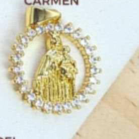 CZ9293 Pequeño y Delicado Charm Virgen del <span class=keywords><strong>Carmen</strong></span> con Pavé de Circonitas y Baño de Oro de 18k, Charm Divino Niño - Product Image 4