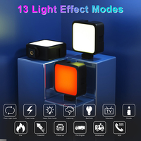 Luz de Video LED RGB de 5W y 2000mAh de Capacidad de Batería, 60 LED, Puerto de Carga Tipo-C, para Transmisiones en Vivo, Entrevistas y Grabaciones, Ra>95 CRI